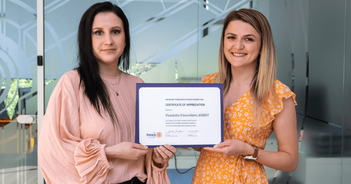 Rotary International awards Fundatia Umanitara ASSIST