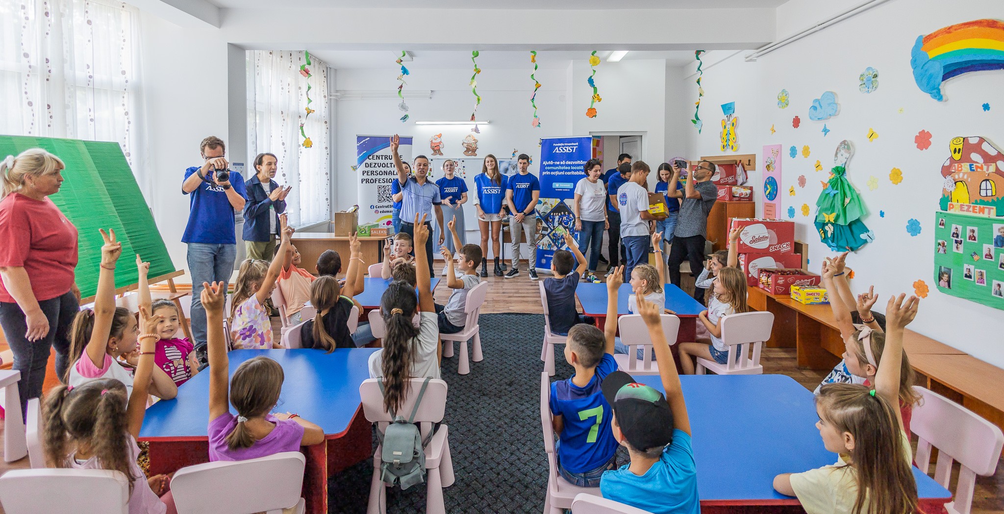 The ASSIST Humanitarian Foundation during an educational action in one of the county's schools.