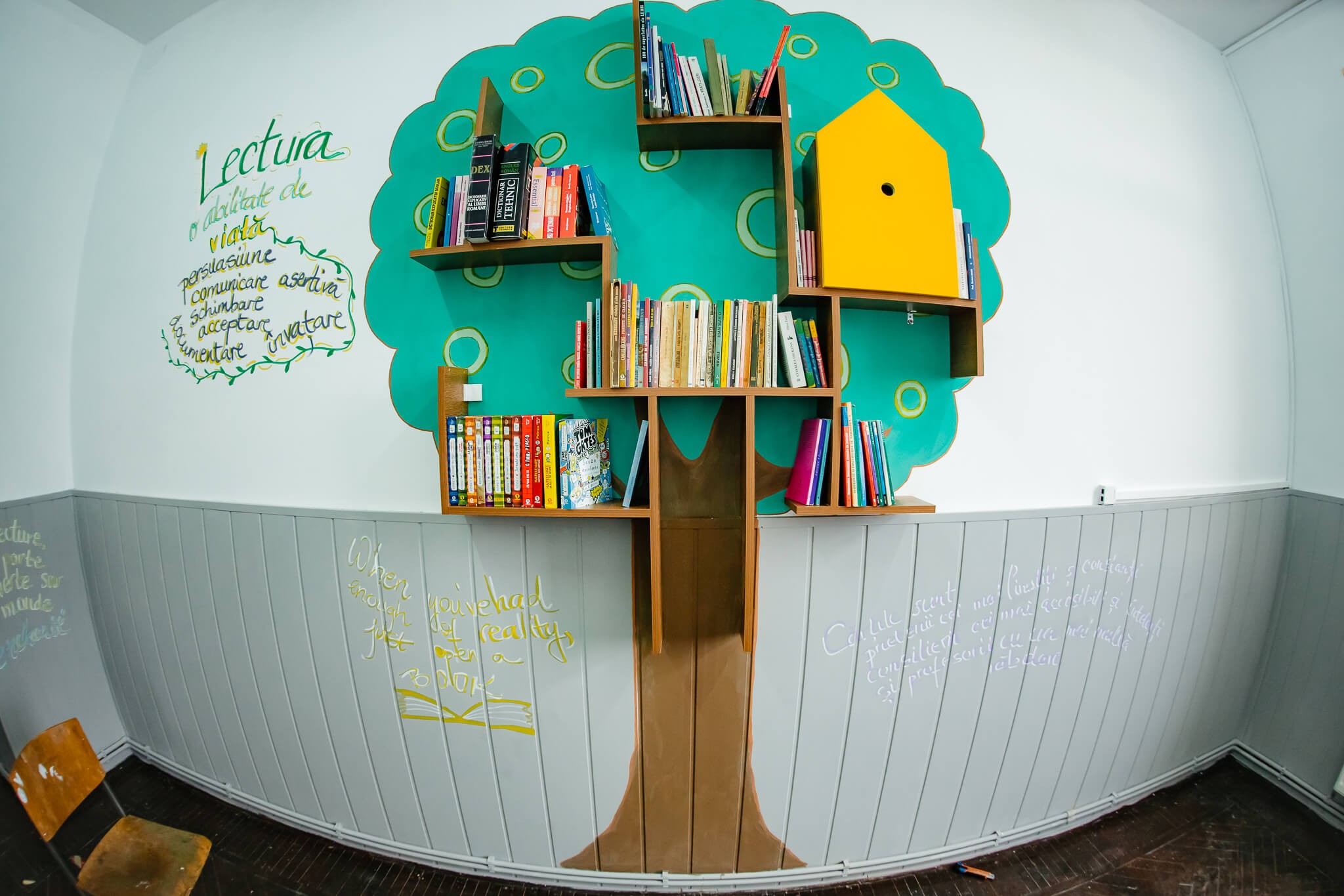 Fundatia_Umanitara_ASSIST_a_pictat_peretii_interiori_ai_Scolii_Gimnaziale_Bainet_Suceava