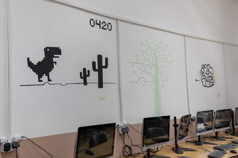Painting in the ICT laboratory