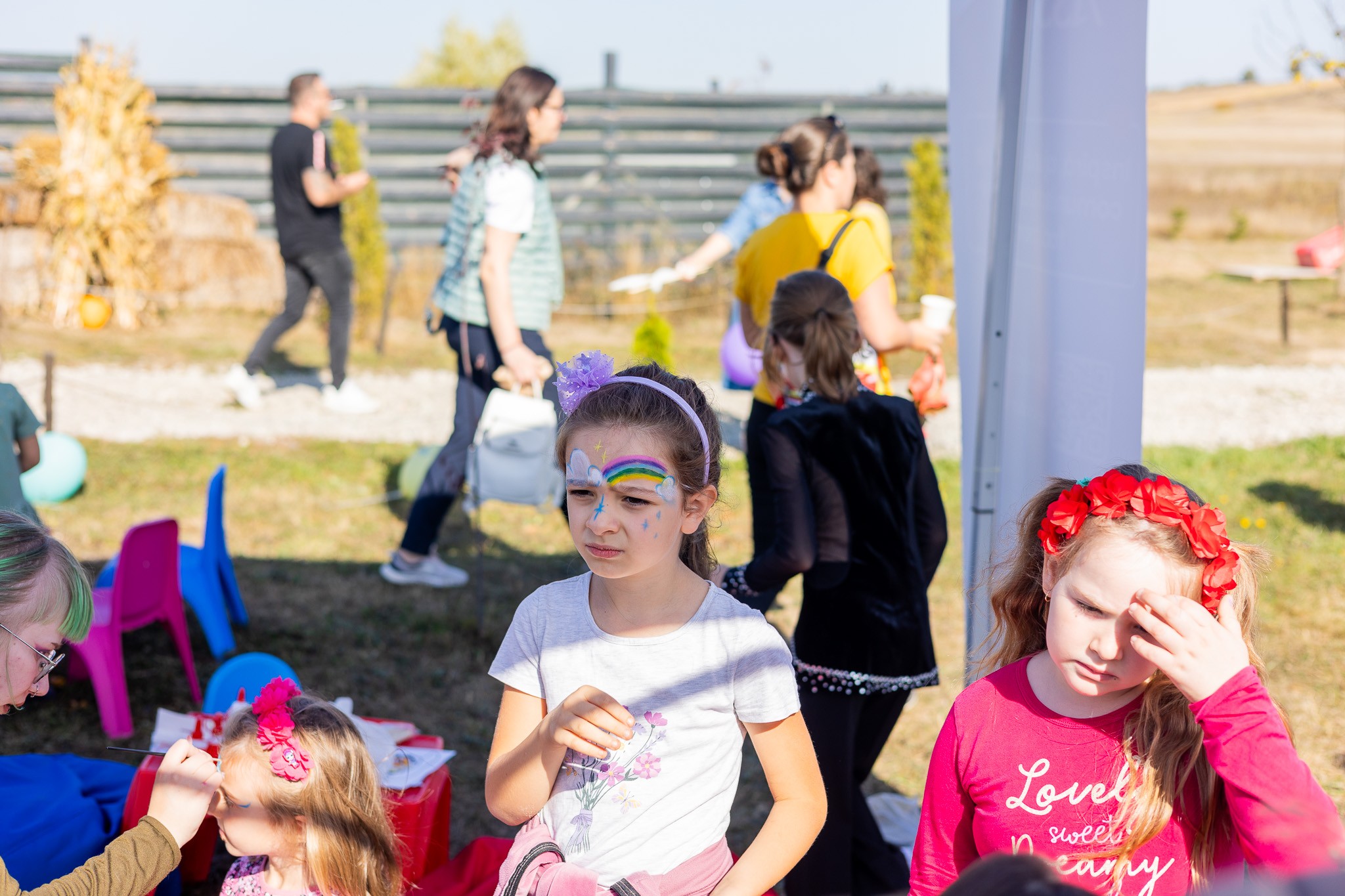 Children at the face painting workshop